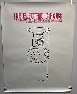 Original Tomi Ungerer Electric Circus New York  Cartoon Illustration Poster • $150