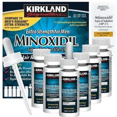 Kirkland Minoxidil 5% Hair/Beard Growth Solution Extra Strength 1-24Month Supply • $9.20
