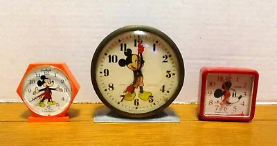 Disney's Vintage Mickey Mouse  Clocks (3 Different)   DO NOT WORK • $12.50
