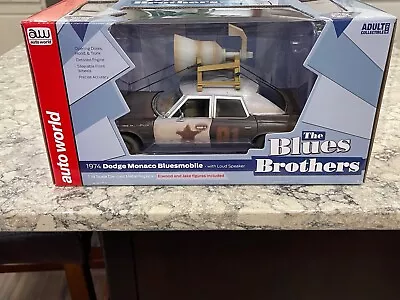 Auto World Blues Brothers 1974 Dodge Monaco Bluesmobile 1:18 Scale Diecast • $48