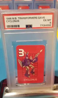 💥 SHORT PRINT 1986 CYCLONUS 1st Card Rc PSA RETIRED Graded Transformers G1 💥 • $20.36