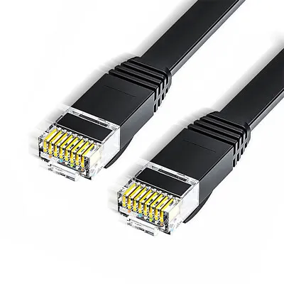Cy Ultra Slim Flat Ethernet Cable Twisted Pair Patch Cord For Laptop Router • $6.39
