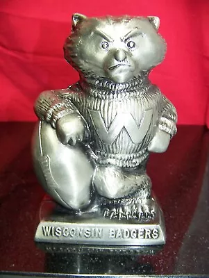 Vintage Wisconsin Badgers Football Banthrico Metal Bank Mascot College Football • $200