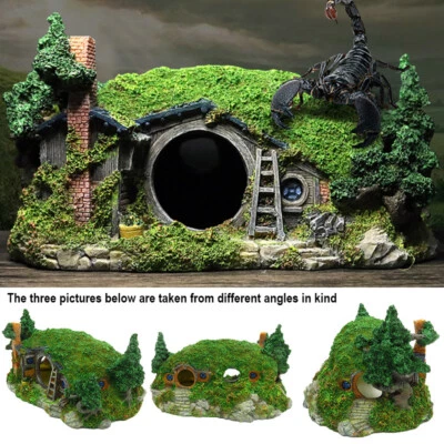$48.99 • Buy Aquarium Resin Decoration Fish Tank House Hideouts Landscaping Accessories
