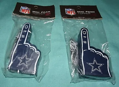 Lot 2 PIECES LOT = NFL DALLAS COWBOYS = Mini Foam Finger Antenna Topper Ornament • $5.68