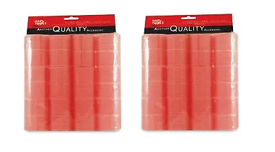 Hair Tools Cling Rollers Large Pink 44mm (12) Pack Of 2 • £14.75