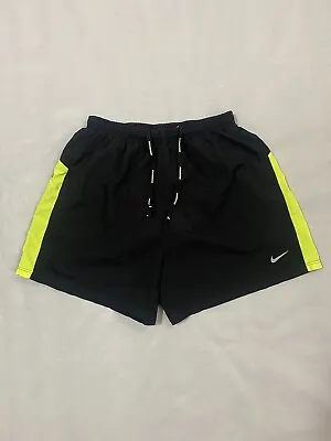 Nike Dri Fit Black/Fluro Training Gym Shorts Drawstring Unisex Size Small • $23.99