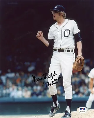 Mark Fidrych Detroit Tigers. Signed 8x10 Autographed Photo - PSA COA • $70