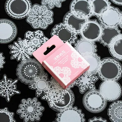 $4.39 • Buy 50PCS White Lace Sticker Set Scrapbooking Diary Bullet Journal Card Album DIY 