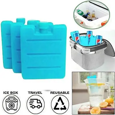 6 X Freezer Blocks For Cool Cooler Bag Ice Packs For Lunch Box Picnic Reusable • £9.95