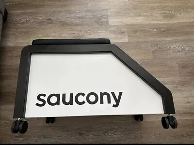 Saucony Modern Padded Roll Cart Shoes Sneakers Fitting Stool White Black NEW • $50