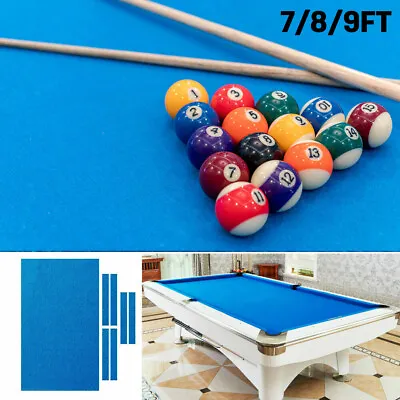 Pool Table Cloth Worsted Wool Billiard Felt For 7/8/9ft Table W/ Pre-Cut Rails • $71