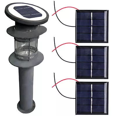 3Pcs 0.45W 2V Mini Solar Panel Cells Micro Wired Polysilicon Solar Panel • $15.55