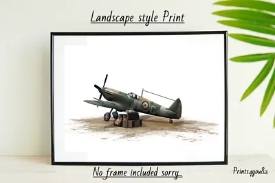 £3.50 • Buy Spitfire A4 Print Poster Picture Unframed Wall Art Home Decor New Gift World War
