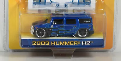 Jada Dub City 2003 Hummer 03 H2 Blue W/ Flames #096 DTS Maya Wheels Rims 1:64 L • $13.85