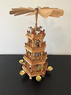 Vintage Spiegel Christmas Nativity Carousel Windmill Pyramid 4Tier • $150