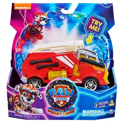 PAW Patrol: The Mighty Movie Fire Truck With Lights Sounds & Marshall Figure NEW • $13.50