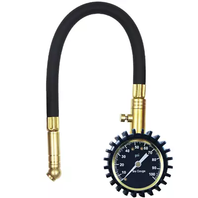 Tire Pressure Gauge Car Motorcycle Tyre Air Pressure Meter Tester Dial With Tube • $19.70