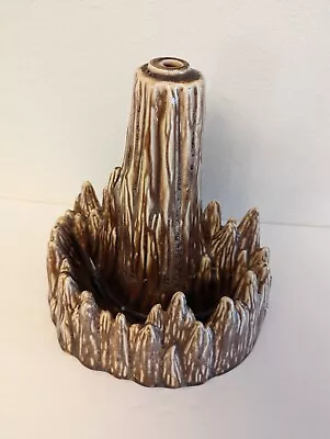 Vtg Mid Century Modern Planter Bowl TV Lamp Rock Look?- Base Only • $30