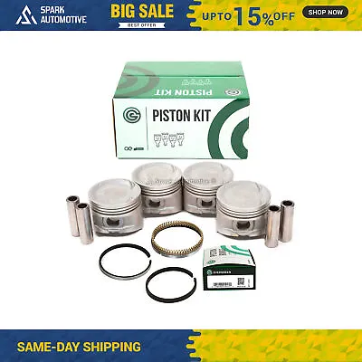 Pistons W/ Rings Fit 89-92 Mitsubishi Eclipse Eagle Plymouth 2.0L 4G63 • $99.99