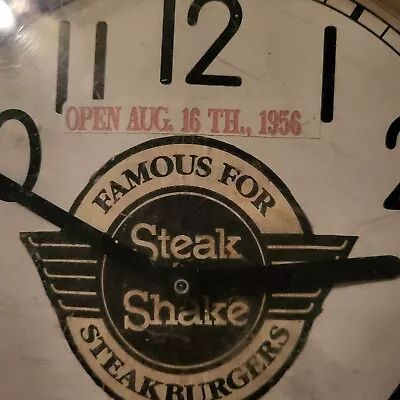 Steak And Shake Store Closing Vintage Wall Clock For Parts Or Restoration • $35