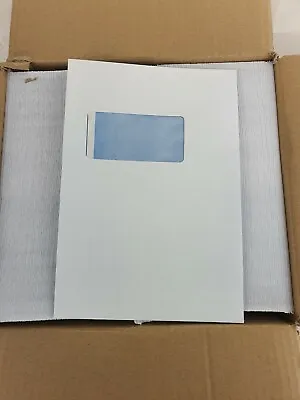 C5 - White Envelopes - 162 X 235mm - Gummed Mailer Window - 90 X 45 - 500 Qty • £9.97