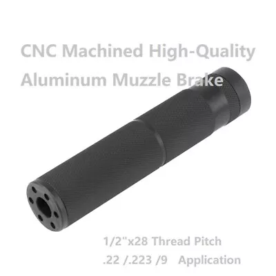 Muzzle Brake Aluminum CNC 6  Extension Tube For AEG GBB 1/2 X28 • $44.95