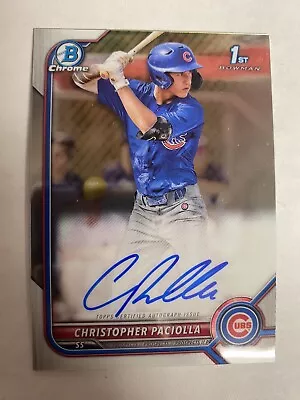 2022 Bowman Draft #CDA-CPA Christopher Paciolla BASE CHROME AUTO • $4.91