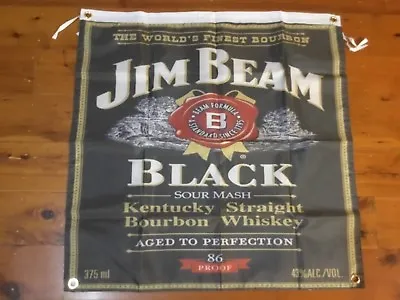 Jim Beam Black Bourbon Poster Man Cave Bar Ware Jim Beam Whiskey  Shed Flag  • $33