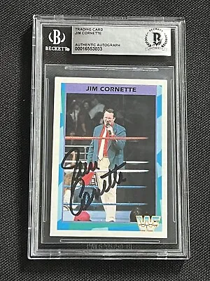 Jim Cornette 1995 Merlin Wwf Signed Autographed Card Beckett Bas Authentic • $79.95