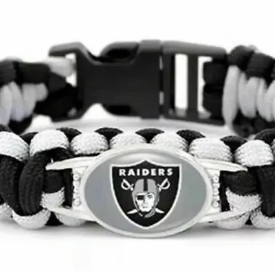 Las Vegas Raiders NFL Paracord Bracelet NEW Free Shipping!! • $7.95