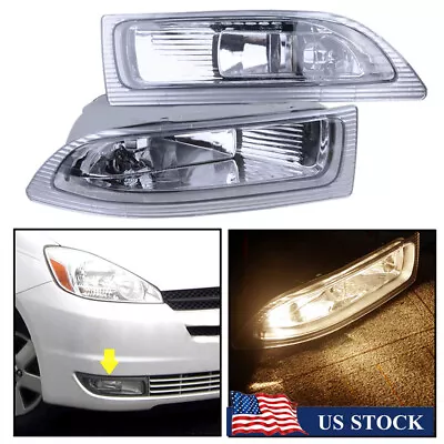 Pair Front Fog Driving Lamp Light For 04-05 Toyota Sienna 81210AE010 81220AE010 • $47.22