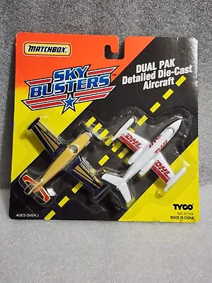 1994 TYCO Matchbox Sky Busters Dual Pak Piper Comanche & DHL Learjet • $25