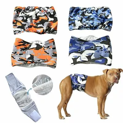 US Pet Male Dog Belly Band Wraps Washable Diapers For Small And Medium Dogs S-XL • $7.81