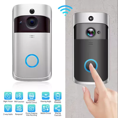 Smart WiFi Ring Doorbell Wireless Video Camera Door Bell Chime Security Intercom • $10.99