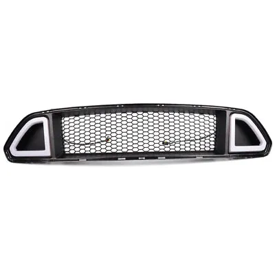 Fit For 2015-2017 Ford Mustang Front Bumper Mesh Grille Grill W/ LED DRL Lights • $41.08