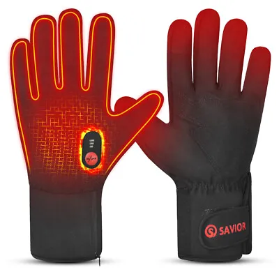 $116.99 • Buy Savior Heat Liner Gloves For Men Women With Rechargable Battery Winter Ski Glove