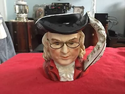 Vintage Ben Franklin Toby Mug Head Vase Wire Glasses Lefton China KW2525 • $12.50