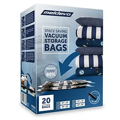 $37.12 • Buy 20 Pack Premium Vacuum Sealer Bags - Space Saver Storage Bags For Home And 
