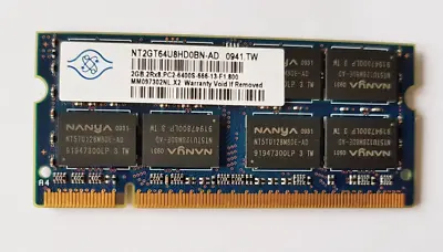 £8.99 • Buy Memory RAM ~ 2GB PC2-6400S  800MHz DDR2 SODIMM ~ For Sony Vaio Laptop ~ Used