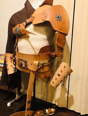 Shoulder Armor Gladiator Samurai Battle Knight Pauldrons Viking Costume Medieval • $280