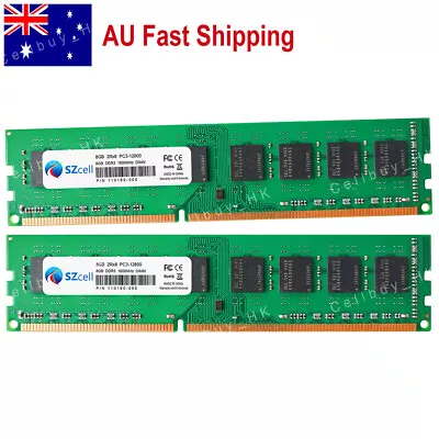 AU 16GB 2X8GB DDR3-1600Mhz Desktop UDIMM Memory For Intel Core I7-3770 Processor • $50.99