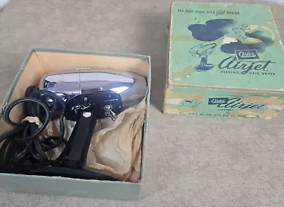 Vintage Chrome Oster Airjet 202 Electric Hands-Free Hair Dryer With Original Box • $19.87