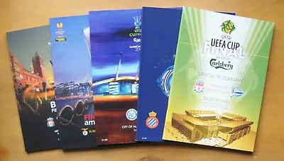 UEFA Cup Final Football Programme Collection X 5: 2001 2007 2008 2013 2016  • £14.99