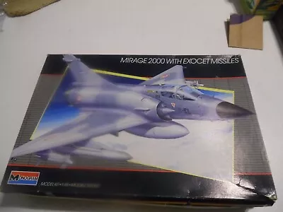 Monogram #5446 Mirage 2000 With Exocet Missiles Ca 1986 1/48th Sealed Parts • $30