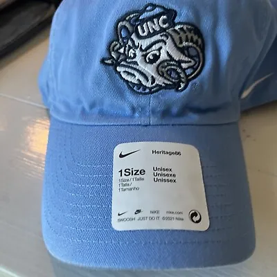 UNC Tar Heels Ramses Mascot Nike Heritage86 Hat University Blue One Size • $24.75