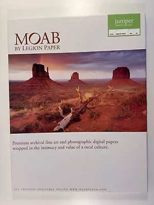 Moab Juniper Inkjet Photo Paper 17x22 A2 305gsm 25 Sheets Sealed Box • $115.08