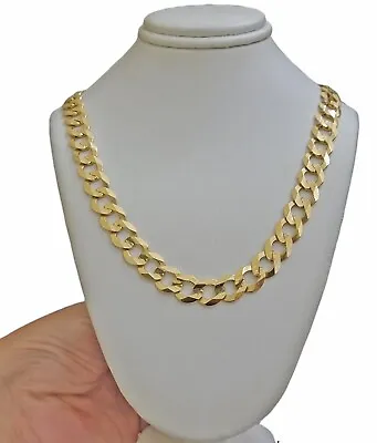 Solid 10k Gold Chain 22 Inch  Necklace Cuban Curb Link 9mm REAL 10KT Mens Thick • $1731.15
