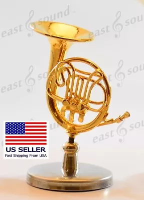 Miniature French Horn 4  Perfect Music Gift (1/6) • $12.95