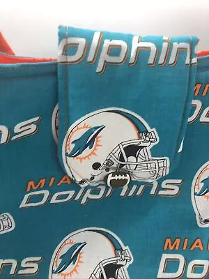 Miami Dolphins Large Purse 8 X 11 Handmade New Free Ship • $24